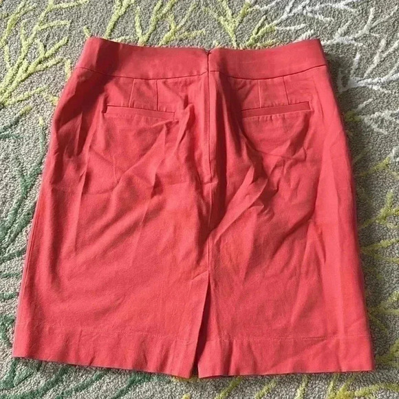 Banana Republic, coral cotton stretch skirt NWOT 14 - Picture 2 of 4